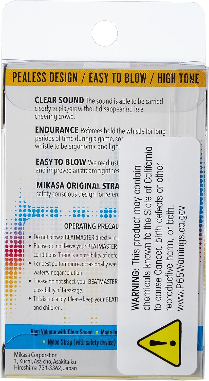 Mikasa Beatmaster whistle Navy/yellow